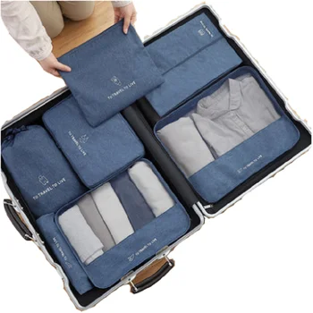 Kelionių saugojimo krepšys lagaminą drabužių kelionės padalinta apatiniai sandėliavimo ir pakavimo pluoštas burną apdailos maišelį nešiojamų 7-piece set