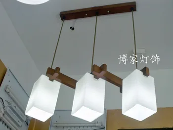 Kinijos, Japonijos Led medžio, stiklo lempų gaubtų Liustra Restoranas, valgomasis lempa e27 110-220v Nuotrauka 2