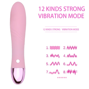 Klitorio Stimuliatorius 12 Greičiu Analinis Makšties Massager Vibruojantis Dildo AV Stick Sekso Žaislai Moterims, G Spot Vibratorius Nuotrauka 2