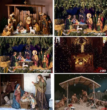 Kristaus gimimo Scena Fotografijos Backdrops Jėzaus Gimimo Angelas Krikščionių Kambario Dekoro Foto Tapetai Photozone fotostudija