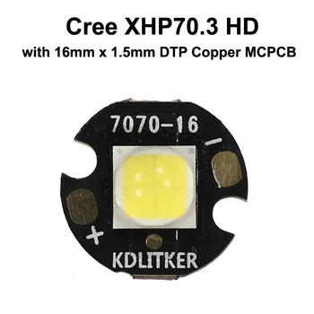 Kry XHP70.3 HD Neutrali Balta 4000 K CRI80 SMD 7070 LED Spinduolis Žibintuvėlis 