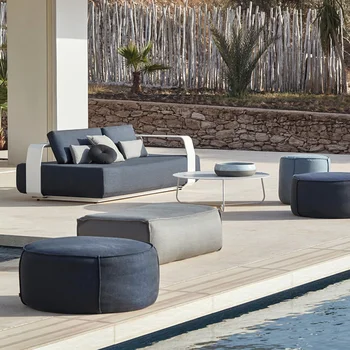 Lauko laisvalaikio sofos kieme villa garden projekto Plastiko-aliuminio paprasta high-end užsakymą terasa, lauko baldai
