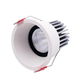 LED Lempos, šviesos srautą galima reguliuoti COB LED Downlight 12W AC85-265V LED Žemyn Šviesos COB Vietoje Embedded Lubų Lempa Nuotrauka 2