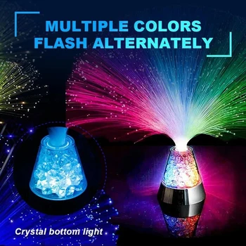 LED Nakties Šviesos Multi-Colored Keitimas Pluošto dega Gyvenamasis Kambarys Vonios kambarys, Baras AA Nuotrauka 2