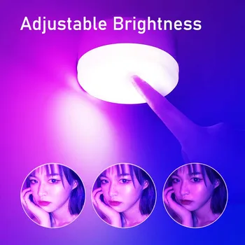 LED Užpildyti Šviesos Nešiojama Kolonėlė Selfie Užpildyti Šviesos RGB Miegamojo Atmosferą Lempos Fotografija Apšvietimo Spalvinga Naktį Žibintai Nuotrauka 2