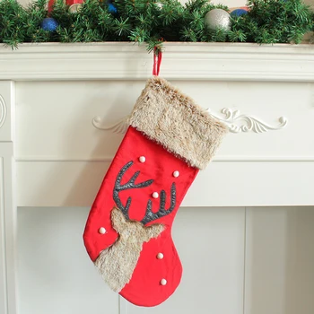 Linksmų Kalėdų Kojinių Elnių Galvos Medžio Kabo Pliušinis Mielas Kalėdų Kojinės Kūrybos Elegantiškos Reikmenys Švenčių Rekvizitai dėl Kimštiniai Žaislai, Lipdukai