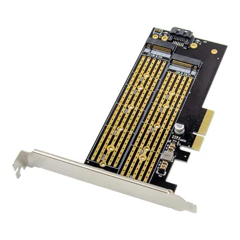 M. 2 PCIE Adapteris iš SATA arba PCI E NVMe SSD M. 2 SSD M Mygtukas B Mygtukas PCI-E x 4 pagrindinio Valdiklio Išplėtimo Plokštę Nuotrauka 2