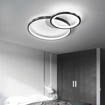 Minimalizmas Modernios Led Lubų Liustra, Miegamojo Kambarį Patalpų Namuose Paprastos Konstrukcijos Lempos Apvalios Žiedo Nuotolinio Valdymo Šviesos