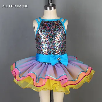 Mišrios spalvos china Liemenė su spalvos tiulio Baleto mdc vaikams baleto kostiumai šokio tutu Veiklos dancewear tutu