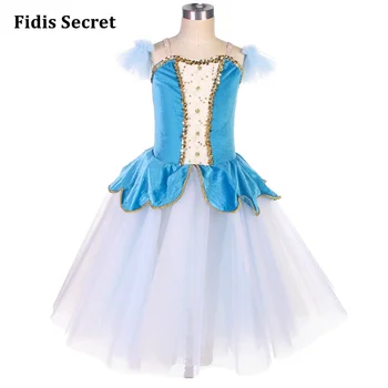 Moterų Sugar Plum Fairy Mėlyna Romantiška Baleto Mdc Etape Dėvėti,Mergaitės Balerinos Gėlių Fairy Princess Konkurencijos Camisole Kostiumai