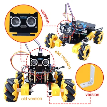 Motoriniai Robotas 360 Laipsnių Sukimosi Už Arduino Mini Mecanum Varantys Automobilinis Automobilių Protingas Robotas Važiuoklės Diylearning Nuotrauka 2