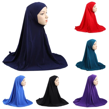 Musulmonų Hijab Vienas Gabalas Amira Skarelė Paprastas Šalikas Islamo Moterų Hijabs Wrap Artimųjų Rytų Pilnas Draudimas Malda Niquabs Khimar Skaros