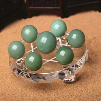 Natūralių kristalų dongling jade green jade kamuolys septynių žvaigždučių masyvas