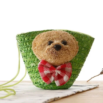 Nauja Japonų cute little bear head lankas mezgimo paketo svarbus pokytis-mezgimas maišą mados Messenger peties paplūdimio krepšys