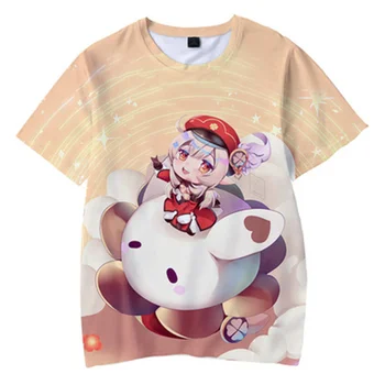 Naujas Genshin Poveikio Anime Žaidimas Trumpas Rankovės Pora T-Shirt Genshin Poveikio Top Marškinėliai,Suaugusiems Ir Vaikams Tinkamų Dydžių