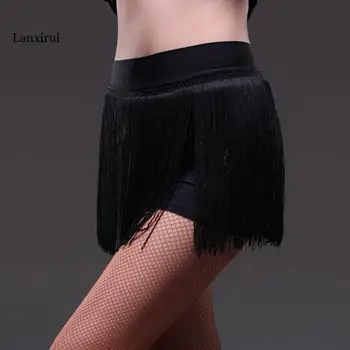 Naujas Lady lotynų Šokių Sijonas Už Moterų black kutas Stilių lotynų Šokių Suknelė Competition/Praktikos Dancewear sijonai S-2XL Nuotrauka 2