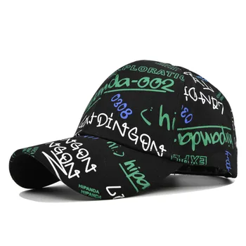 Naujas Mados Grafiti Spausdinti Beisbolo Kepurė Vyrams, Moterims, Hip-Hop Skrybėlės Prekės Beisbolo Kepurę Unisex Reguliuojamas Sportinės Kepurės Gorras