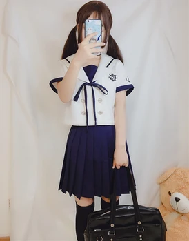 Naujas mados Japonijos mokyklinę uniformą sijonas jk vienodos klasės uniformos kostiumas sailor kolegijos vėjo kostiumas moterų studentų uniformų