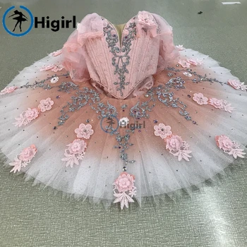 Naujas Rožinės spalvos Gradientas Baleto Mdc Gėlių Fėja Lėlės Konkurencijos Veiksmingumo Etape Kostiumai Patiekalas Tutu BT4002