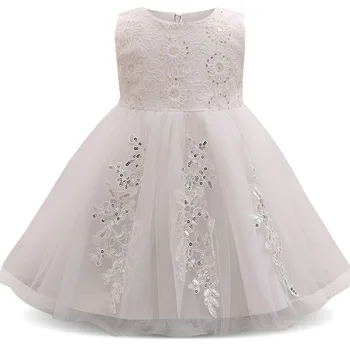 Naujas Siuvinėjimo Princesė Dress China Gėlės Tutu Baby Girl Vestuvių Suknelės Oficialią Prom Chalatai Tinka 0-2Y Vaikų Drabužiai Nuotrauka 2