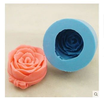 Nemokamas pristatymas karšto gėlių/rose modeliavimo silicio 3D muilo pelėsių Pyragas apdaila pelėsių Tortas pelėsių vadovo Rankų darbo muilas pelėsių žvakė