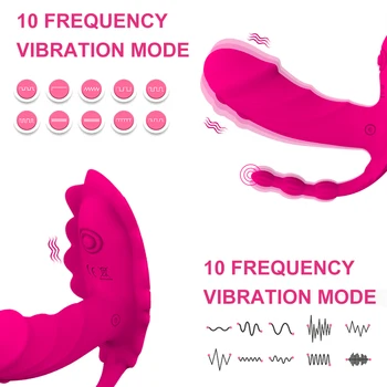 Nešiojami Dildo, Vibratoriai Sekso Žaislas Moterims, 10 Greičio Kelnaitės Vibratorius Moterų Masturbator Clit Skatinti Nuotolinio Valdymo Nuotrauka 2