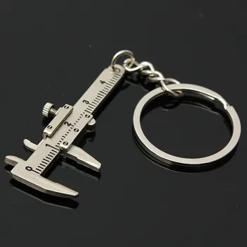 Nešiojamų Mini Suportas Įrankiai, Raktų Žiedas Lydinio Vernier Suportas Key Chain Suportai Matavimo Matavimo Priemonių Puošyba, Valdovų 0-40mm