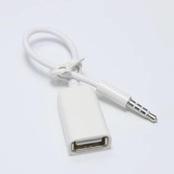 NinthQua 1pcs USB 2.0 Female Kištuko lizdas 3.5 mm AUX Audio Kabelis Įkrovimo Jungtį, Automobilių ect Nuotrauka 2