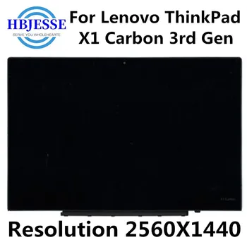 Originalus LCD Ekranas Jutiklinis Ekranas skaitmeninis keitiklis Asamblėjos LP140QH1-SPA2 Lenovo ThinkPad X1 Carbon 3rd Gen 20BS 20BT 00HN827
