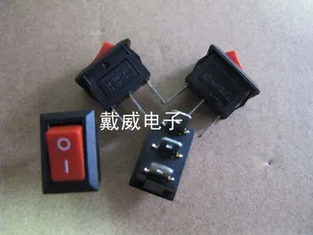 Originalus naujas 100% svirtinis jungiklis 10X15 KCD5-102 3pin raudona juoda su šviesiai buton jungiklis