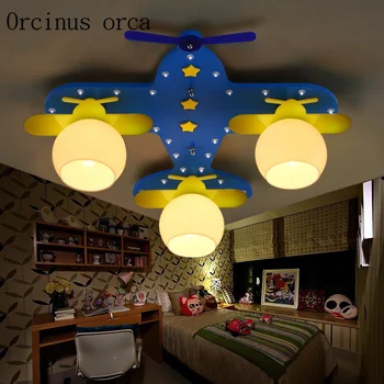 Paprasta animacinių filmų lėktuvo lubų lempa, vaikų kambarys berniuko miegamasis kūrybinė asmenybė lubų lempa nemokamas pristatymas