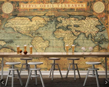 Pasaulio senovinių žemėlapių retro 3d tapetai,svetainė, tv wall miegamojo sienos dokumentų namų dekoro restoranas, baras freskos papel de parede