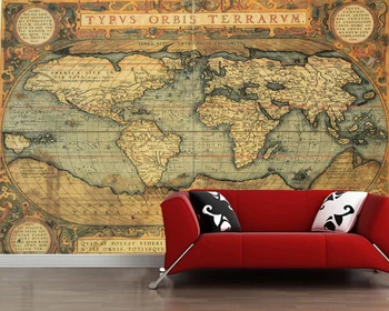 Pasaulio senovinių žemėlapių retro 3d tapetai,svetainė, tv wall miegamojo sienos dokumentų namų dekoro restoranas, baras freskos papel de parede Nuotrauka 2
