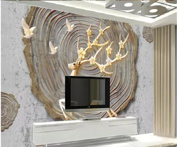 Pasirinktinius nuotraukų 3d tapetai Europos įspausti medžio modelio briedžių namų dekoro kambarį 3d sienų freskomis tapetai, sienų ir 3 d Nuotrauka 2