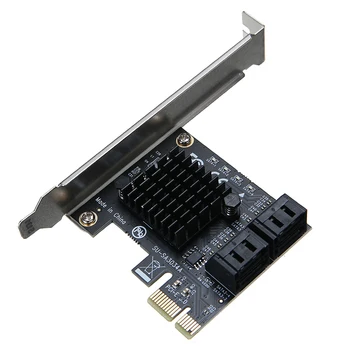 PCI-E, SATA3.0 Adapterio plokštę 6 Gb / s Didelės Spartos 4 Uostai SATA III Adapter Išplėtimo Kortelių, Kompiuterių Priedai Nuotrauka 2