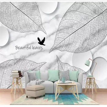 Profesinės gamybos tapetai, freskos kambarį TELEVIZIJA miegamojo šeimos fone, meno, dizaino, juodos ir baltos spalvos augalų fone