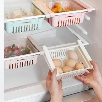 Pull-out Šaldytuve Šviežios saugojimas Saugojimo Dėžutė Ištraukiama Virtuvės Reikmenys Buitiniai Maisto produktų talpinimo Šaldytuve Organizatorius