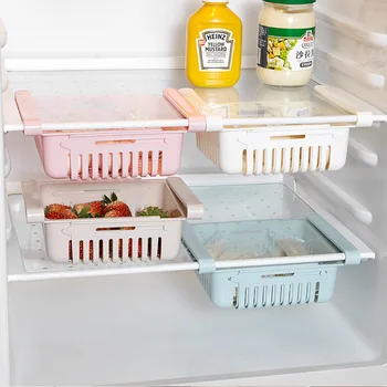Pull-out Šaldytuve Šviežios saugojimas Saugojimo Dėžutė Ištraukiama Virtuvės Reikmenys Buitiniai Maisto produktų talpinimo Šaldytuve Organizatorius Nuotrauka 2