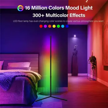 RGB LED Grindų Lempos Miegamojo Lovos Apdaila Grindų, Šviesos, Gyvenimo Rom Meno Dekoro Patalpų Atmosferos Nuolatinis Stendas Apšvietimas