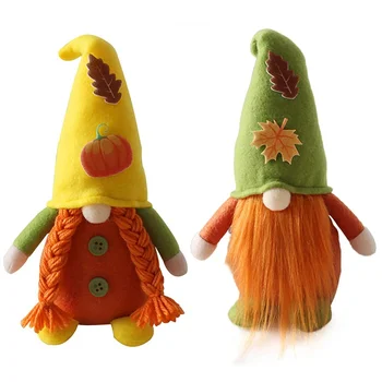 Rudenį Gnome Pliušinis Beveidis Lėlės Ornamentu Padėkos Dekoras