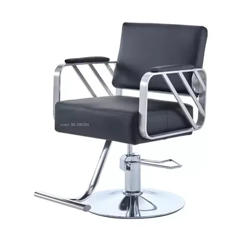 Sidabro padengtą važiuoklė, Salonas Baldų Plaukai Pjovimo Stiliaus Hidrauliniai Atsilošti Barber Kėdės, Prekybos Baldai barbershop