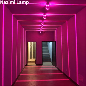 Sienos lempa Su Nuotolinio Koridoriaus Ray Linijos Sieniniai Šviestuvai 360 Laipsnių LED Palangės Durų Staktos Lauko Apšvietimas, Modernios Paprastas Lempas