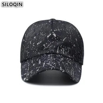 SILOQIN 2019 Naujas Moterų plaukai surišti į uodegą Beisbolo kepuraitę Reguliuojamo Dydžio vyriški Streetwear Black Hat Snapback Kepurės Vyrams Hip-hop ' o Kepuraitės