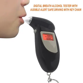 Skaitmeninis Kvėpavimas Alkoholio Testeriai Su Garsinio Įspėjimo Saugaus Vairavimo Su Key Chain Greitai Reaguoti Alkoholio Detektorius Breathalyzer Nuotrauka 2