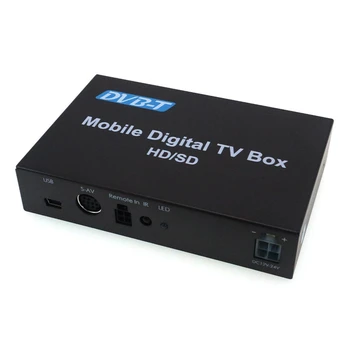 Skaitmeninės TV Dvigubas Imtuvas Imtuvas Box Tuner, Automobilių, Automobilių Skaitmeninės TELEVIZIJOS DVB-T MPEG-4, Europos standartas DVB-T set-top box player Nuotrauka 2