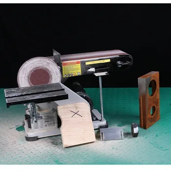 Smulkūs namų apyvokos švitriniu popieriumi mašina Vertikalus medienos šlifavimo diržo mašina, Poliravimo elektros šlifavimo stendo šlifavimo mašina Nuotrauka 2