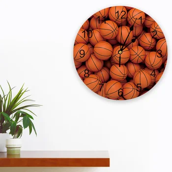 Sporto Krepšinio Modernus Sieninis Laikrodis Namų Biuro Sienų Apdailai Gyvenamasis Kambarys Vonios Kambarys Dekoro Adata Kabinti Žiūrėti Nuotrauka 2