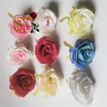 SPR karšto parduoti Netikrą flannelette audinio gėlės vadovai Urmu Šilko Rožės Pumpuras Dirbtinių Gėlių, Vestuvių Šalies Namų puošybai