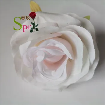 SPR karšto parduoti Netikrą flannelette audinio gėlės vadovai Urmu Šilko Rožės Pumpuras Dirbtinių Gėlių, Vestuvių Šalies Namų puošybai Nuotrauka 2