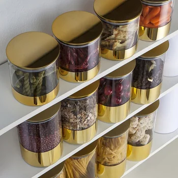 Stiklainį su dangteliu sandarų indelį virtuvės maisto produktų laikymo mason jar prieskonių indelį saldainiai jar banko arbatos dėžutė virtuvės konteineryje